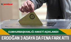 Cumhurbaşkanlığı anketi açıklandı! Erdoğan 3 adaya da fena fark attı