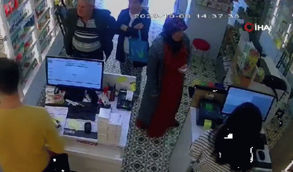 Eczanede alacak verecek hesaplaşması yumrukla bitti! İşte o görüntüler..