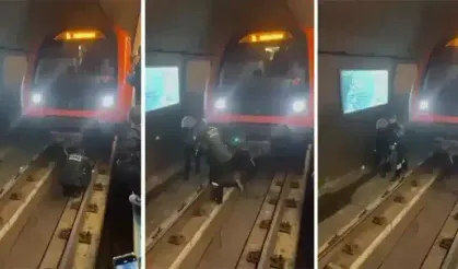 Metro istasyonunda intihar girişimi! Kıl payı kurtuldu!