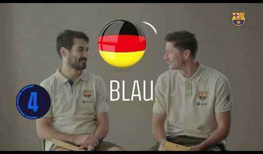 Lewandowski, İlkay Gündoğan'dan Türkçe öğreniyor.. İşte o anlar..