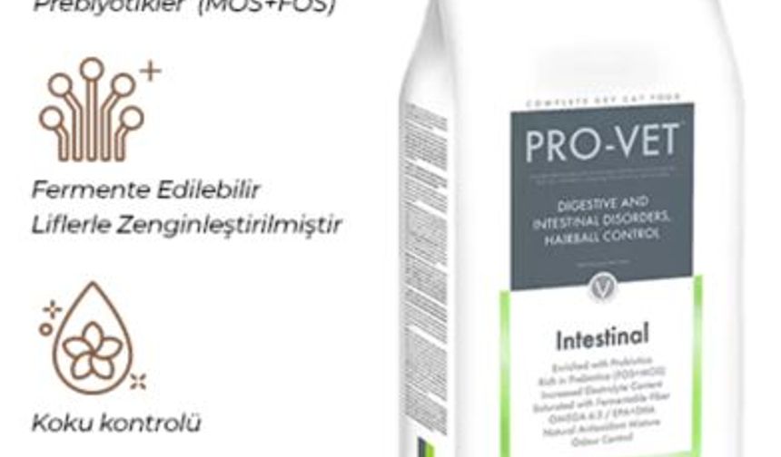 Sindirim problemleri için özel formüller: Pro-Vet Gastrointestinal mama