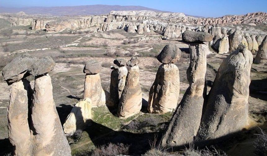 Kapadokya’da Peribacası çöktü: Çökme anı kamerada