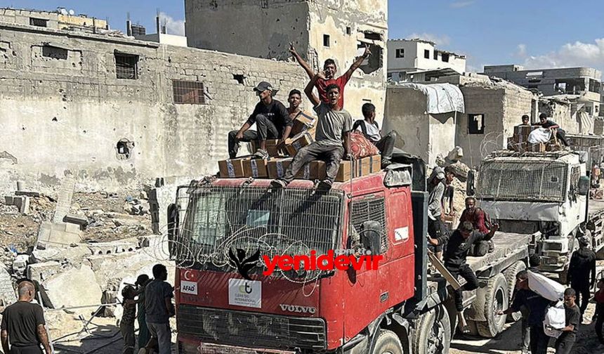 Gazze’de ateşkes sonrası insani yardım konvoyları ulaştı