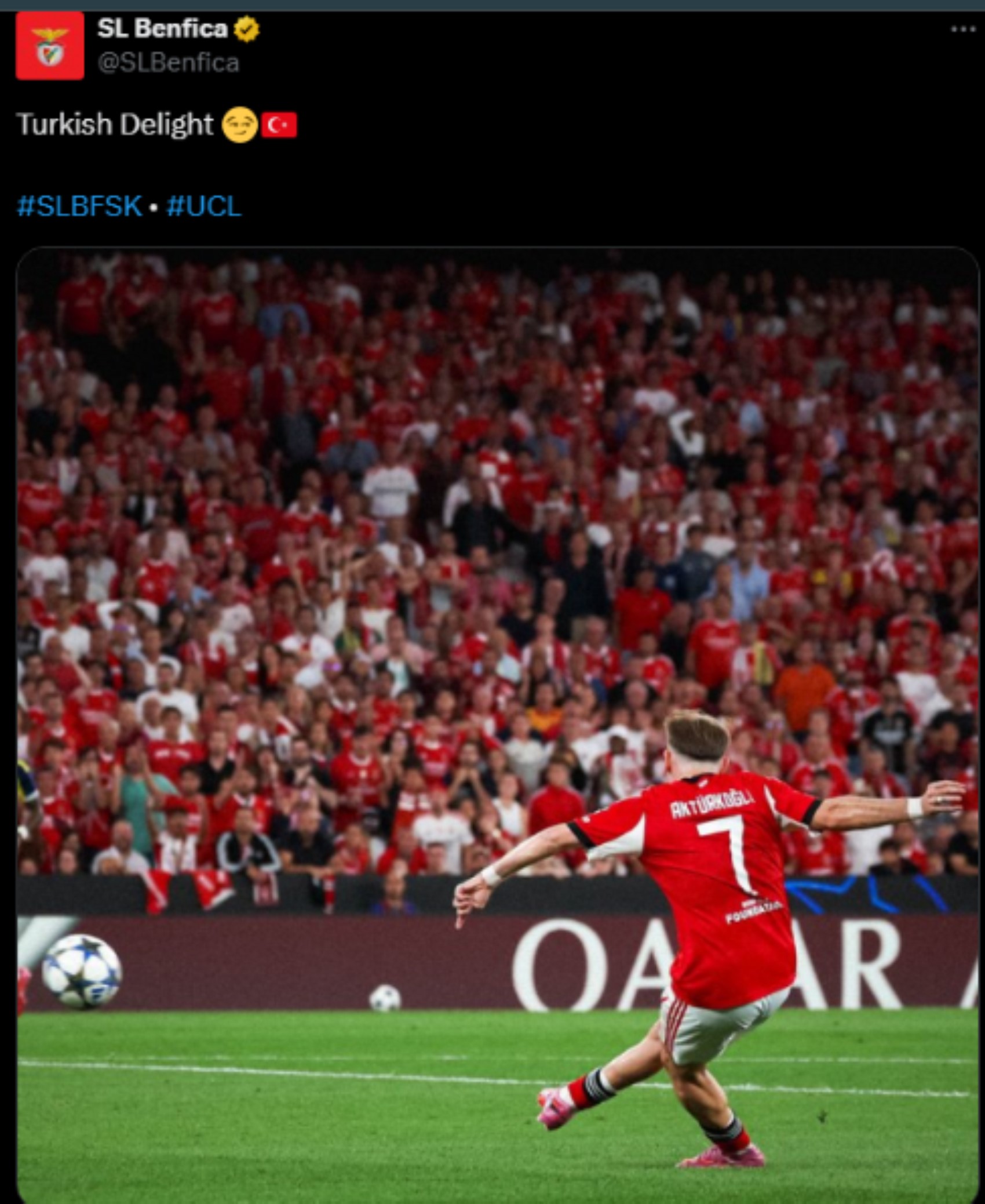 Benfica’dan Kerem Aktürkoğlu Paylaşımı Turkish Delight 1